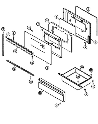 Door/drawer (xr* ser pre 24) (l3521xra) (l3521xrw)