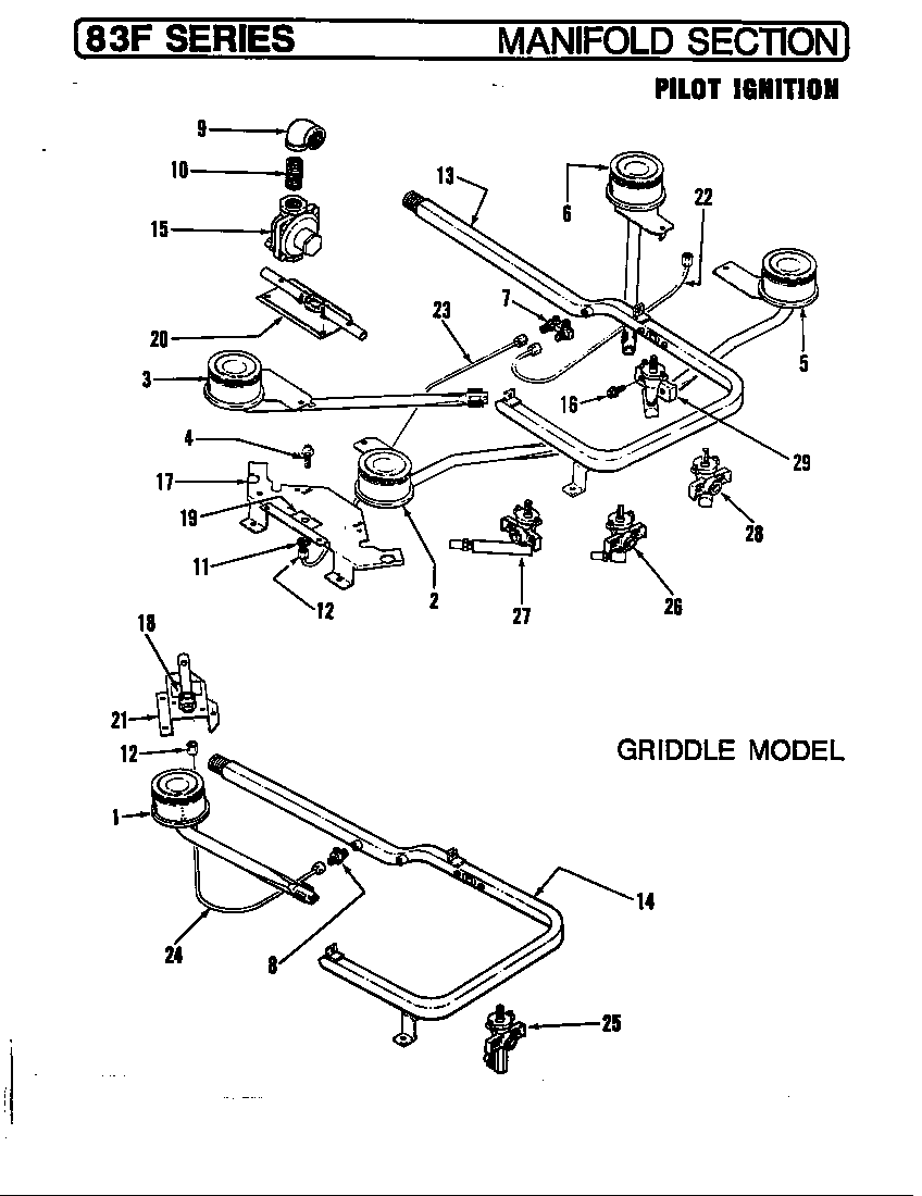 Manifold section (pilot ignition)