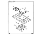 Admiral A8321PW top assy. diagram