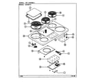 Admiral A8720PW top assy. diagram