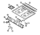 Admiral A6498XRS top assembly diagram