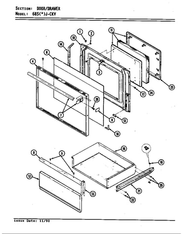 Door/drawer (685aj-ckv) (685wj-ckv)