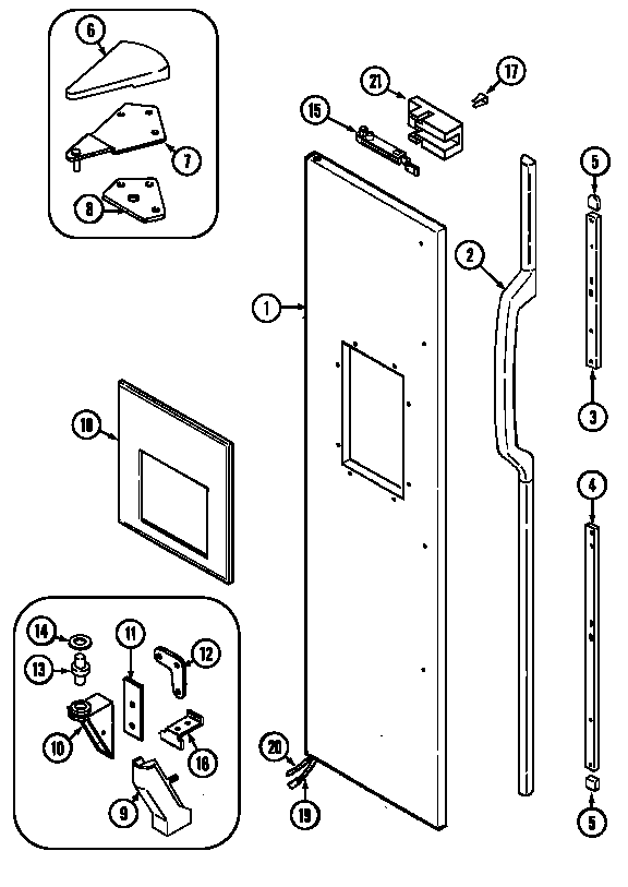Freezer outer door