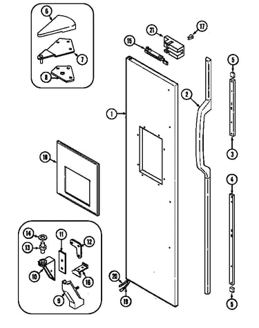 Freezer outer door