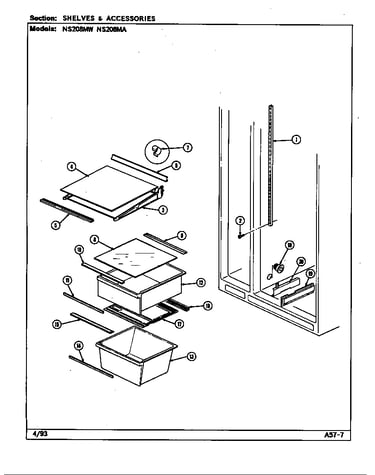 Shelves & accessories (ns208mw/dr06a) (ns208ma/dr07a)