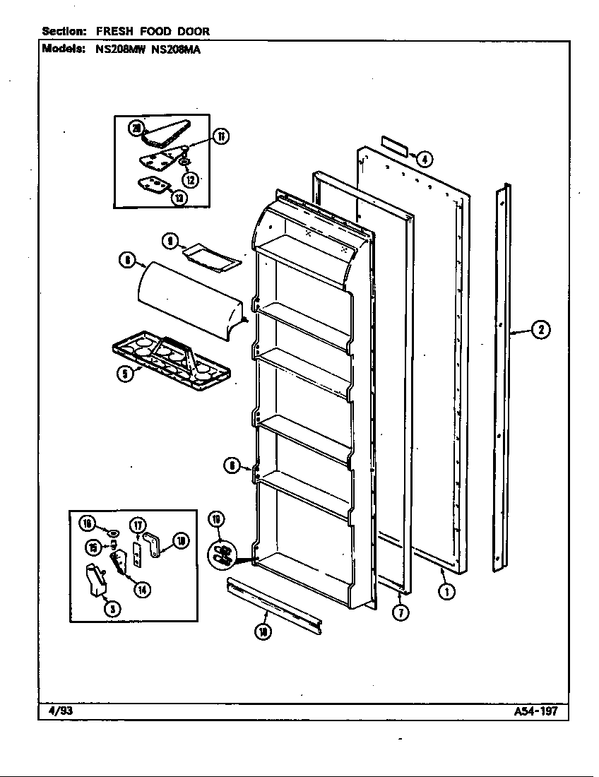 FRESH FOOD DOOR (NS208MW/DR06A) (NS208MA/DR07A)