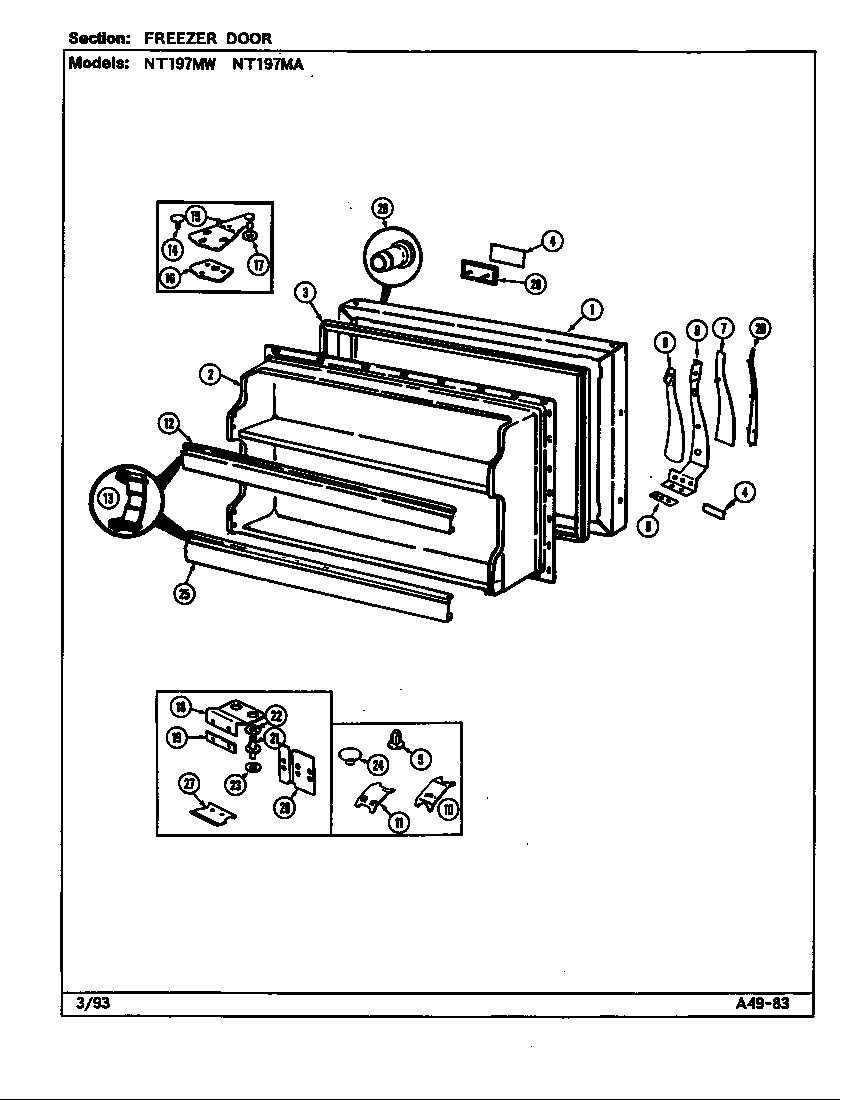 Freezer door