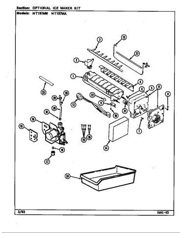 Optional ice maker kit