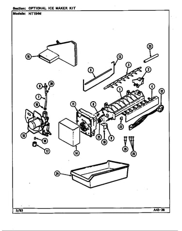 Optional ice maker kit