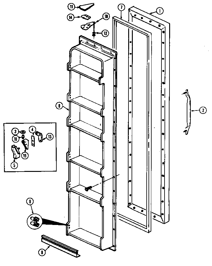 Freezer door
