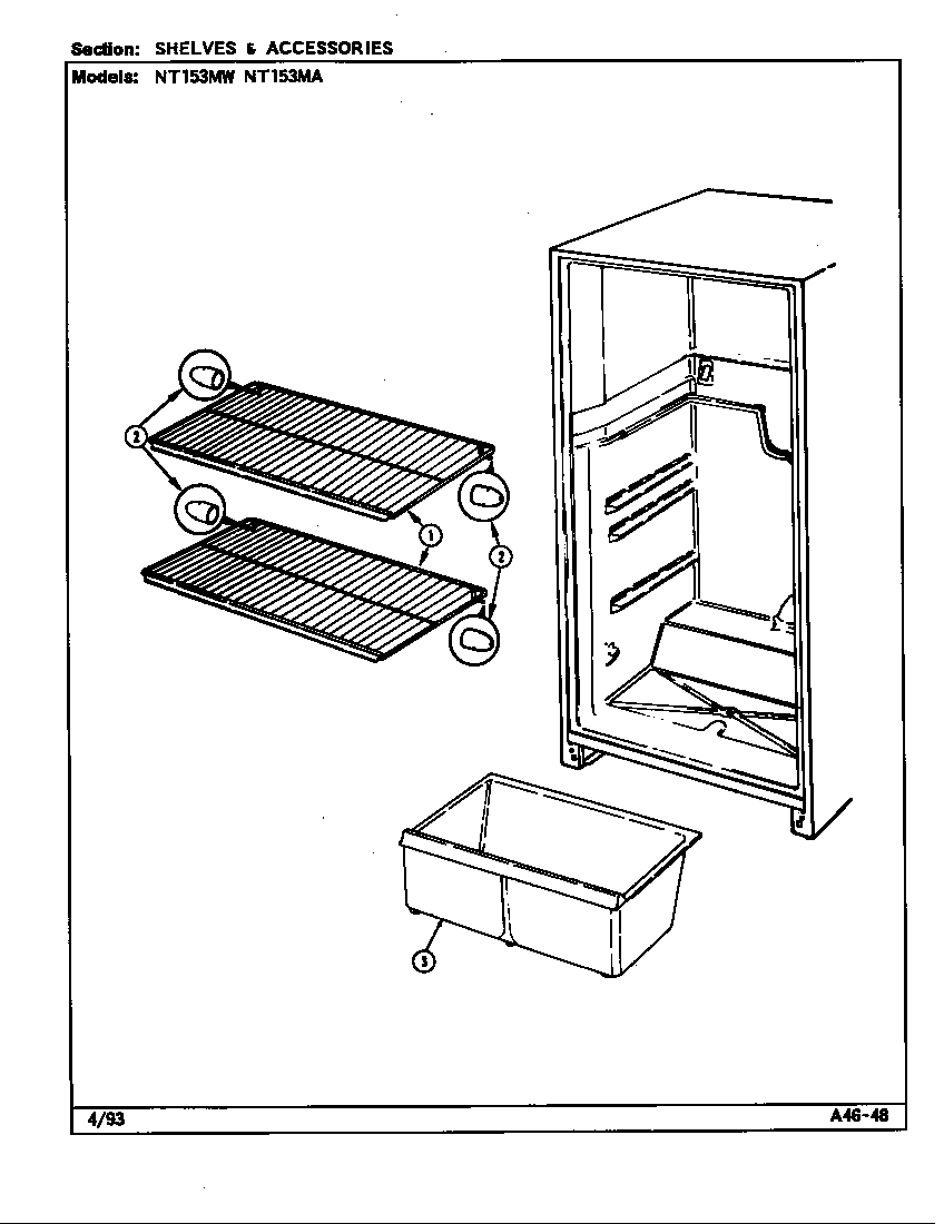 Shelves & accessories (nt153ma/dc01a) (nt153ma/dc01b) (nt153ma/dc02a) (nt153mw/dc01a) (nt153mw/dc01b)