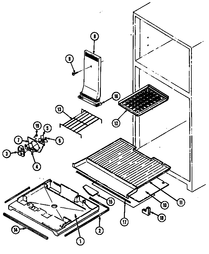 Freezer compartment (nt153ma/dc01a) (nt153ma/dc01b) (nt153mw/dc01a) (nt153mw/dc01b)