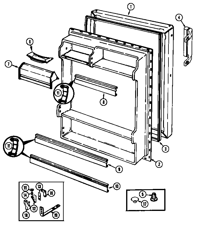 Fresh food door (nt153ma/dc01a) (nt153ma/dc01b) (nt153ma/dc02a) (nt153mw/dc01a) (nt153mw/dc01b)