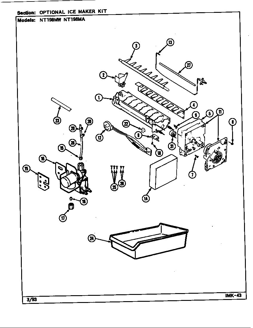 OPTIONAL ICE MAKER KIT