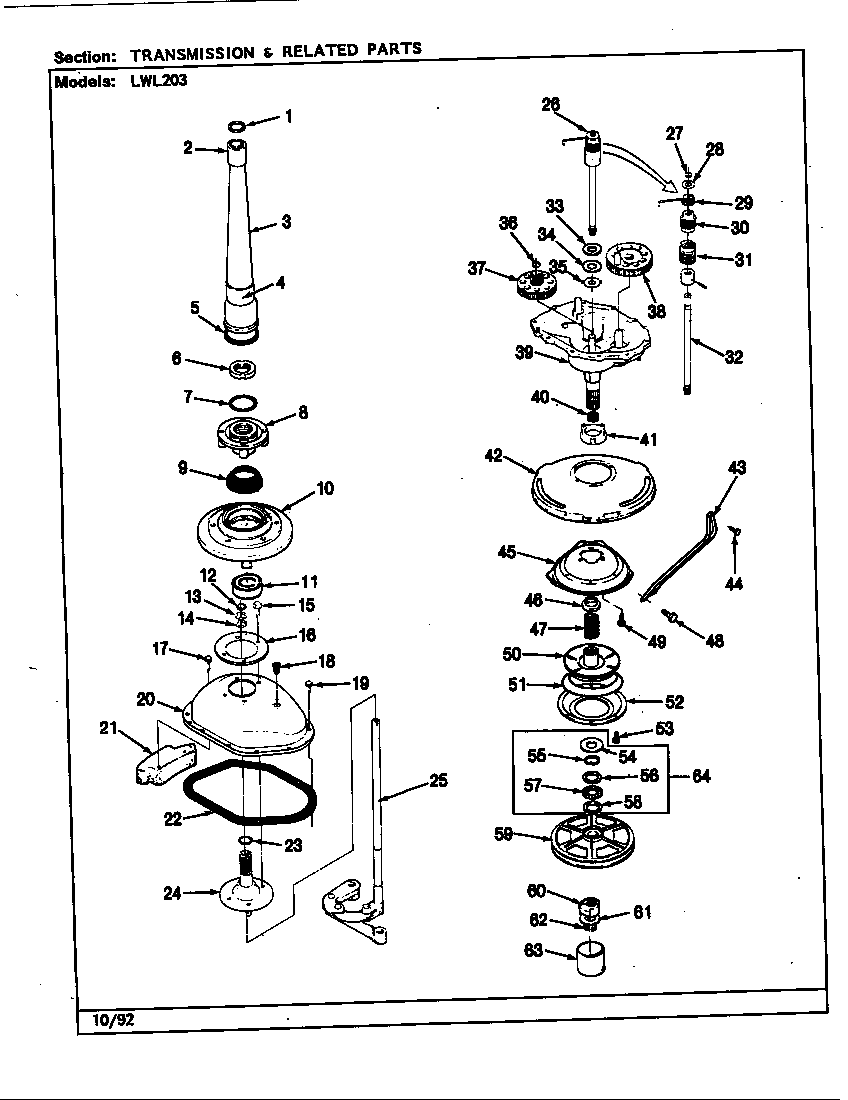 TRANSMISSION & RELATED PARTS (REV. K-P)