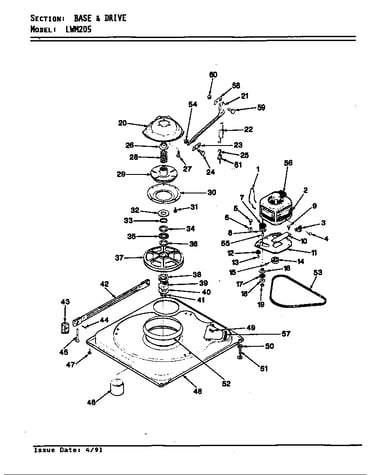 Base & drive (wht) (lwm205w)