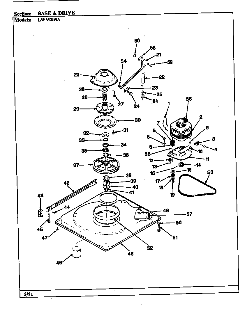 BASE & DRIVE (ALM) (LWM205A)