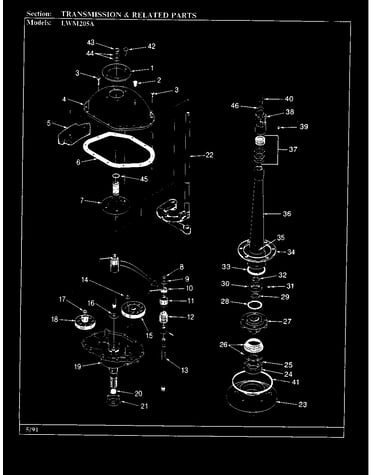 Transmission & related parts (alm) (lwm205a)