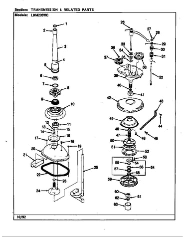 Trans. & rel. parts (rev. a-d)(wht) (lwm205wc)