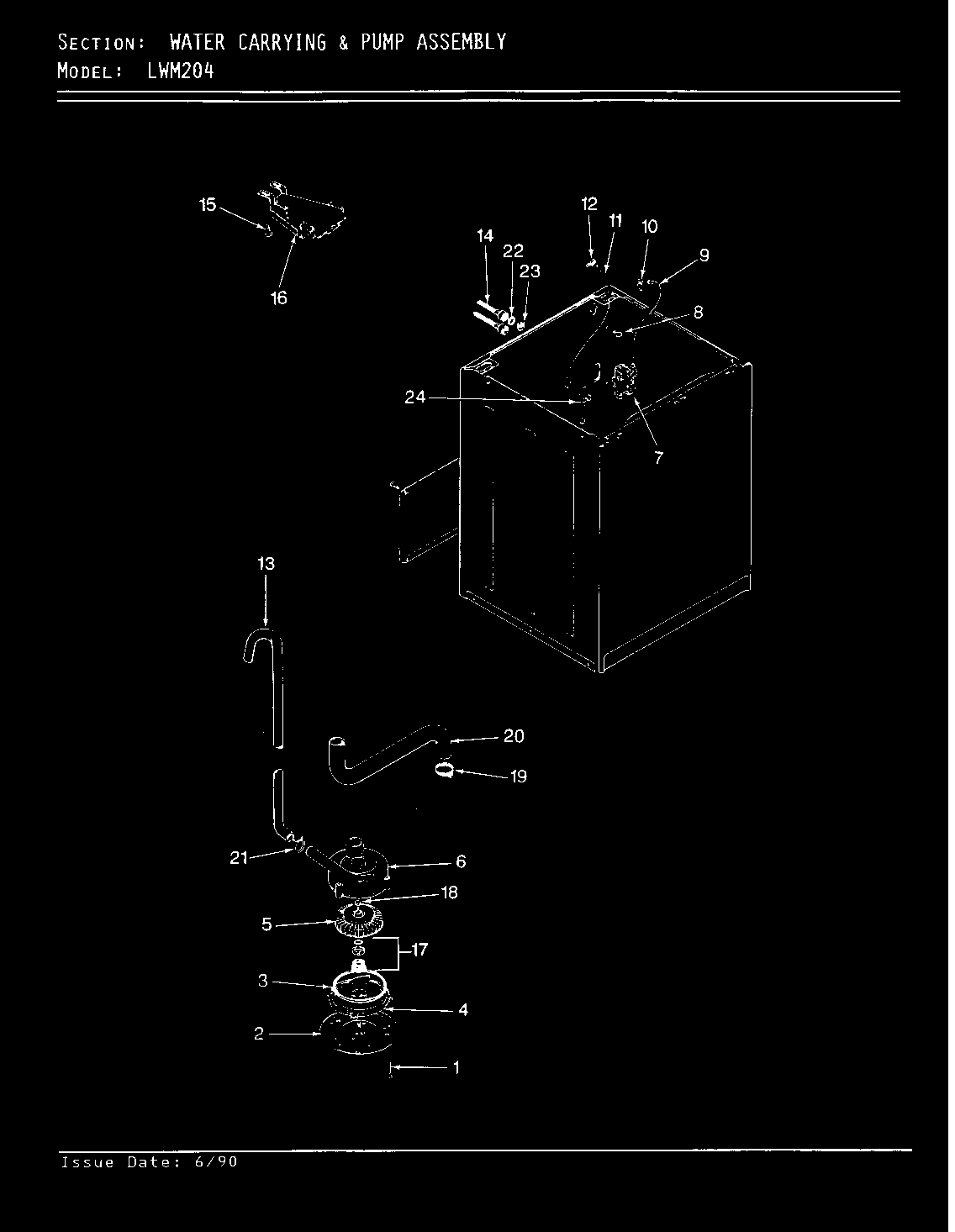 Water carrying & pump assy. (rev. a-d)