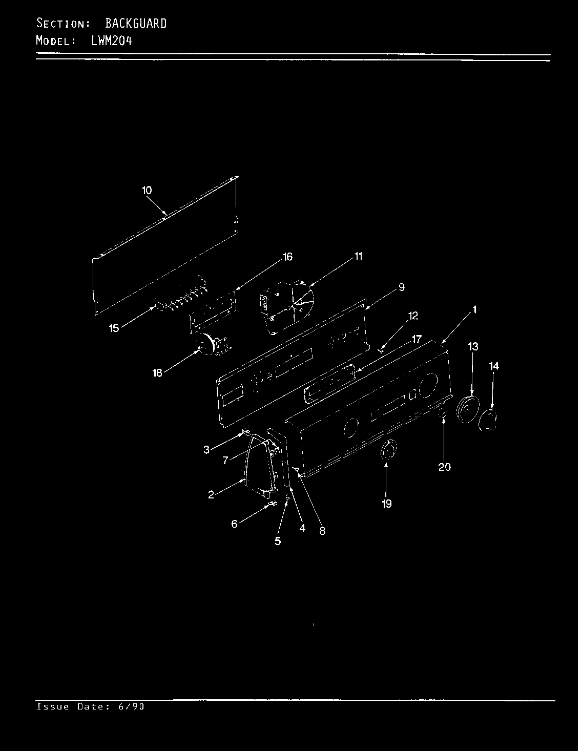 Control panel (rev. a-d)