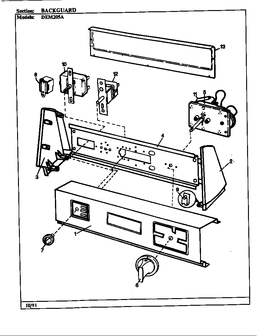 Control panel (orig. rev. a-b)(alm) (dem205a)