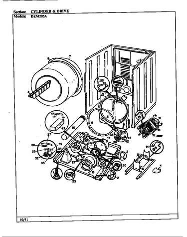 Cylinder & drive (alm) (orig.-rev. a-d) (dem205a)