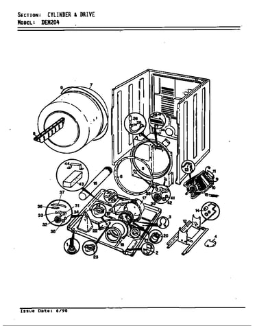 Cylinder & drive (rev.a-c) (dem204a) (dem204h) (dem204w)