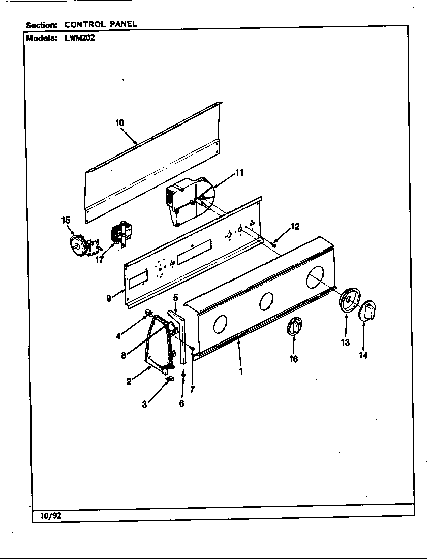 CONTROL PANEL (REV. H-M)