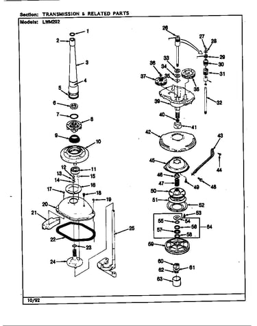Transmission & related parts (rev. h-m)