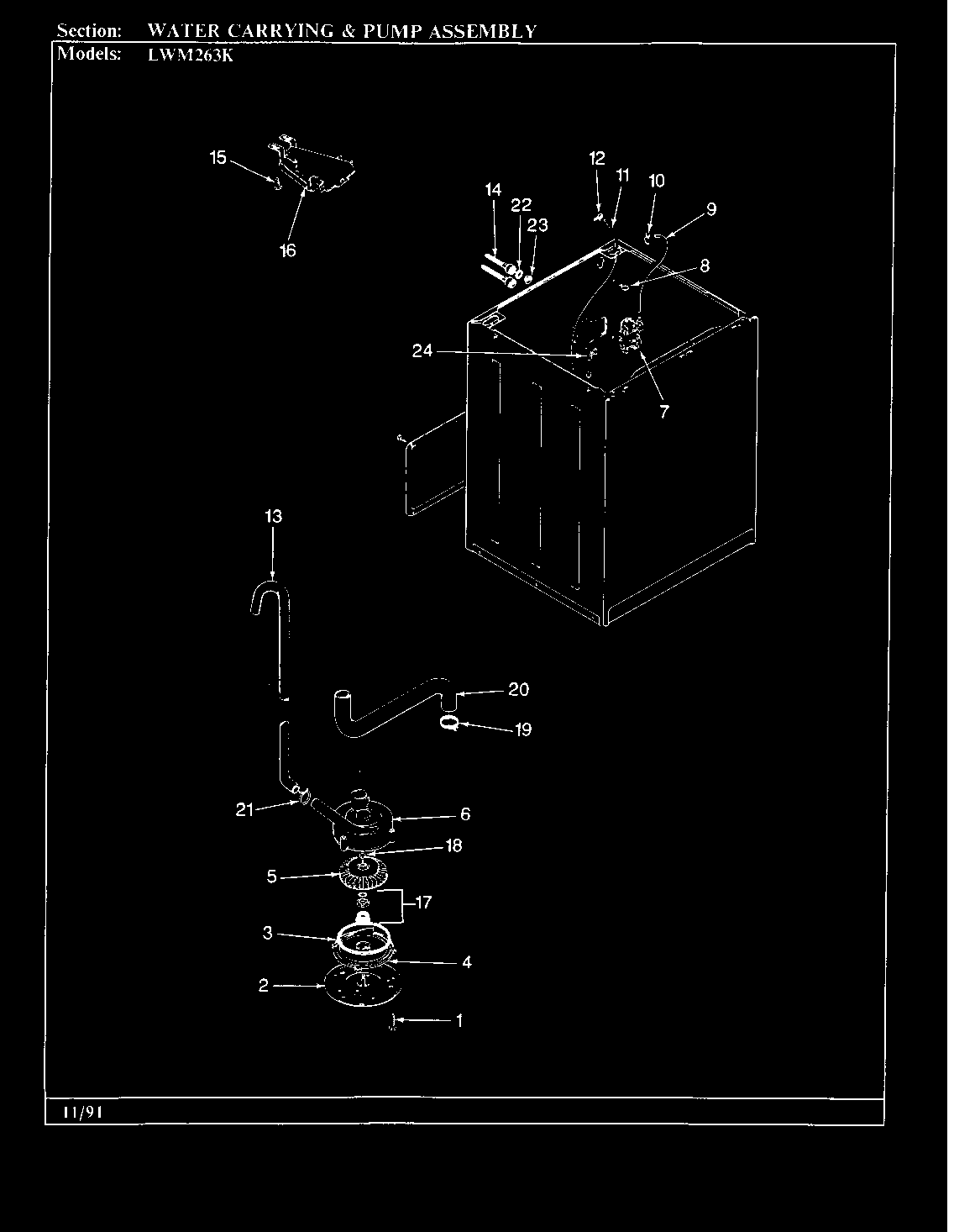 WATER CARRYING & PUMP ASSEMBLY