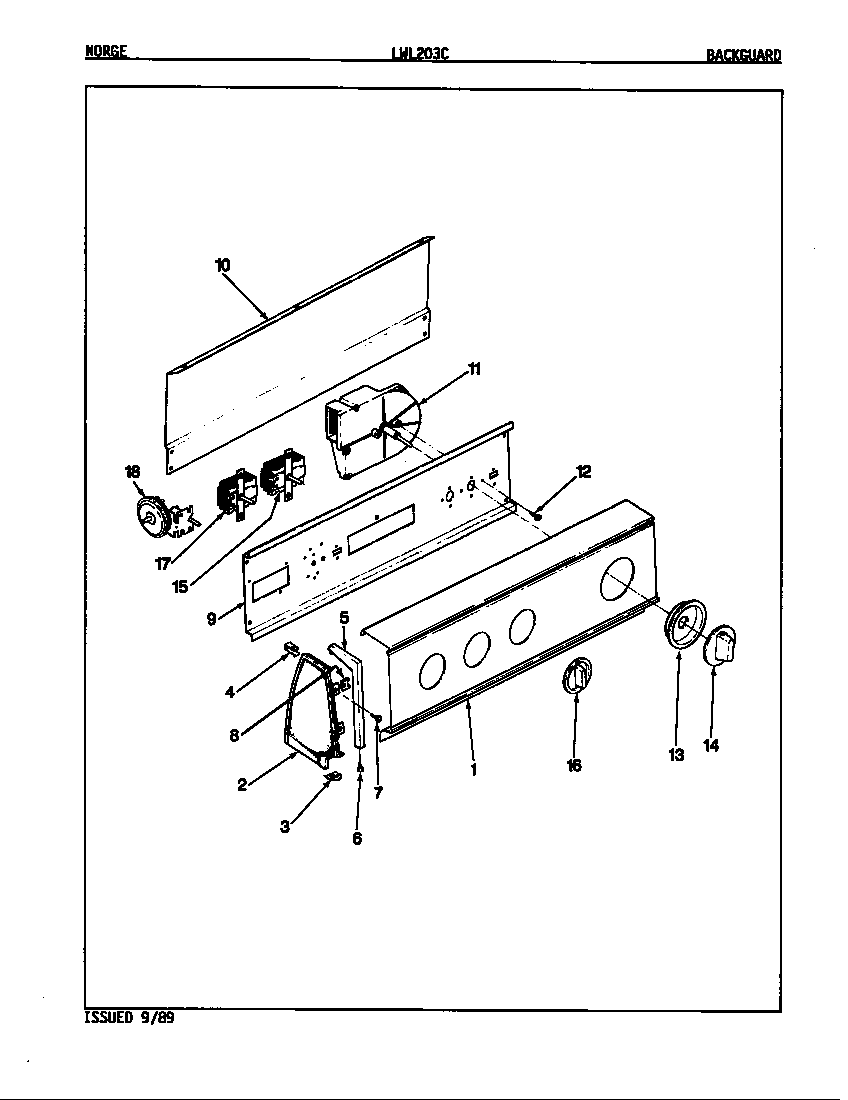 CONTROL PANEL (ORIG. REV. A-D)