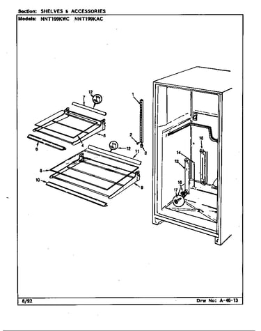 Shelves & accessories (nnt199kac/cc69a) (nnt199kwc/cc68a)
