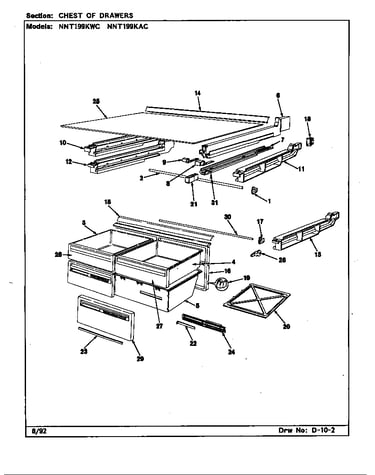 Chest of drawers (nnt199kac/cc69a) (nnt199kwc/cc68a)