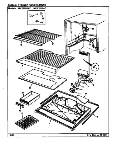 Freezer compartment (nnt199kac/cc69a) (nnt199kwc/cc68a)
