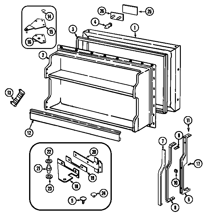 Freezer door