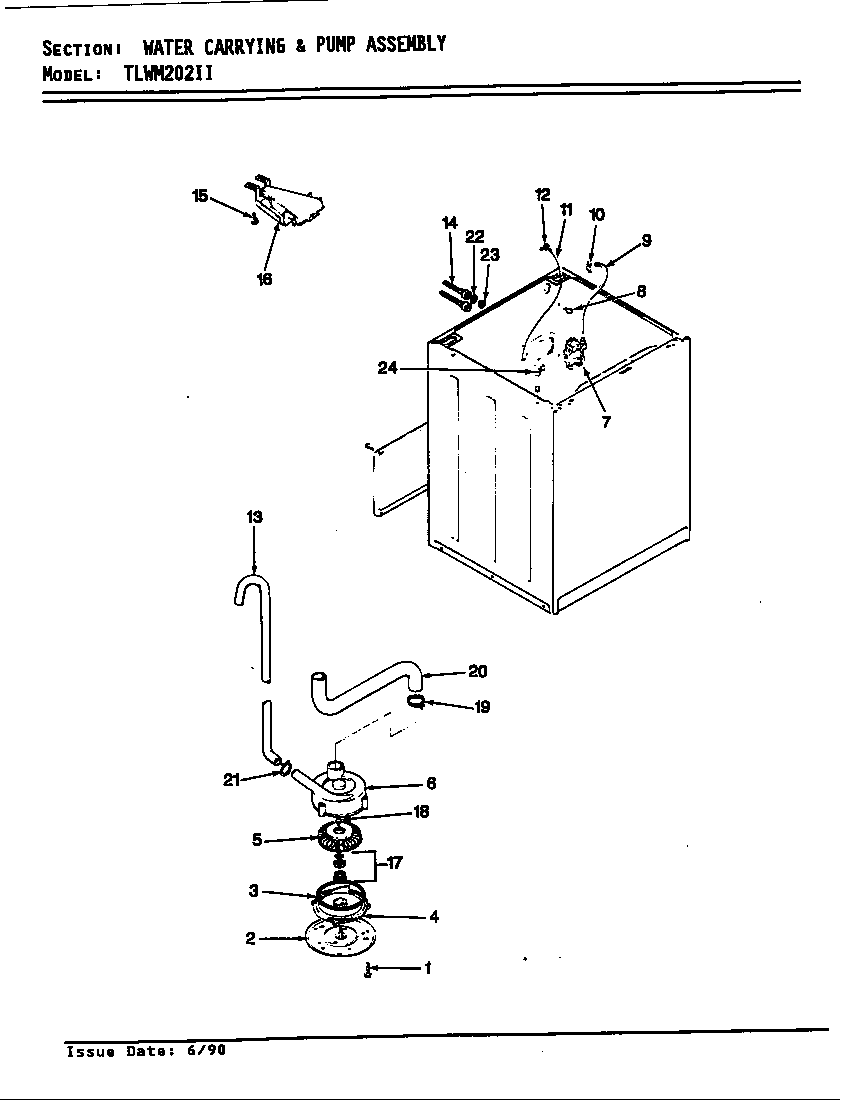 Water carrying & pump assembly