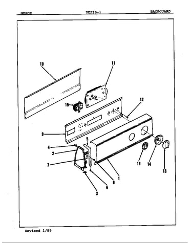 Control panel (orig. rev. a-f)