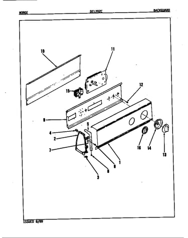 Control panel (orig. rev. a-b)