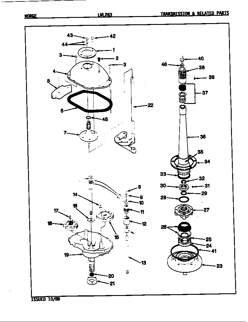 TRANSMISSION & RELATED PARTS (REV. E-F)