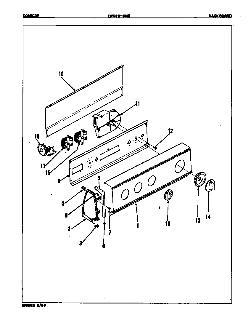 Control panel (orig. rev. a)