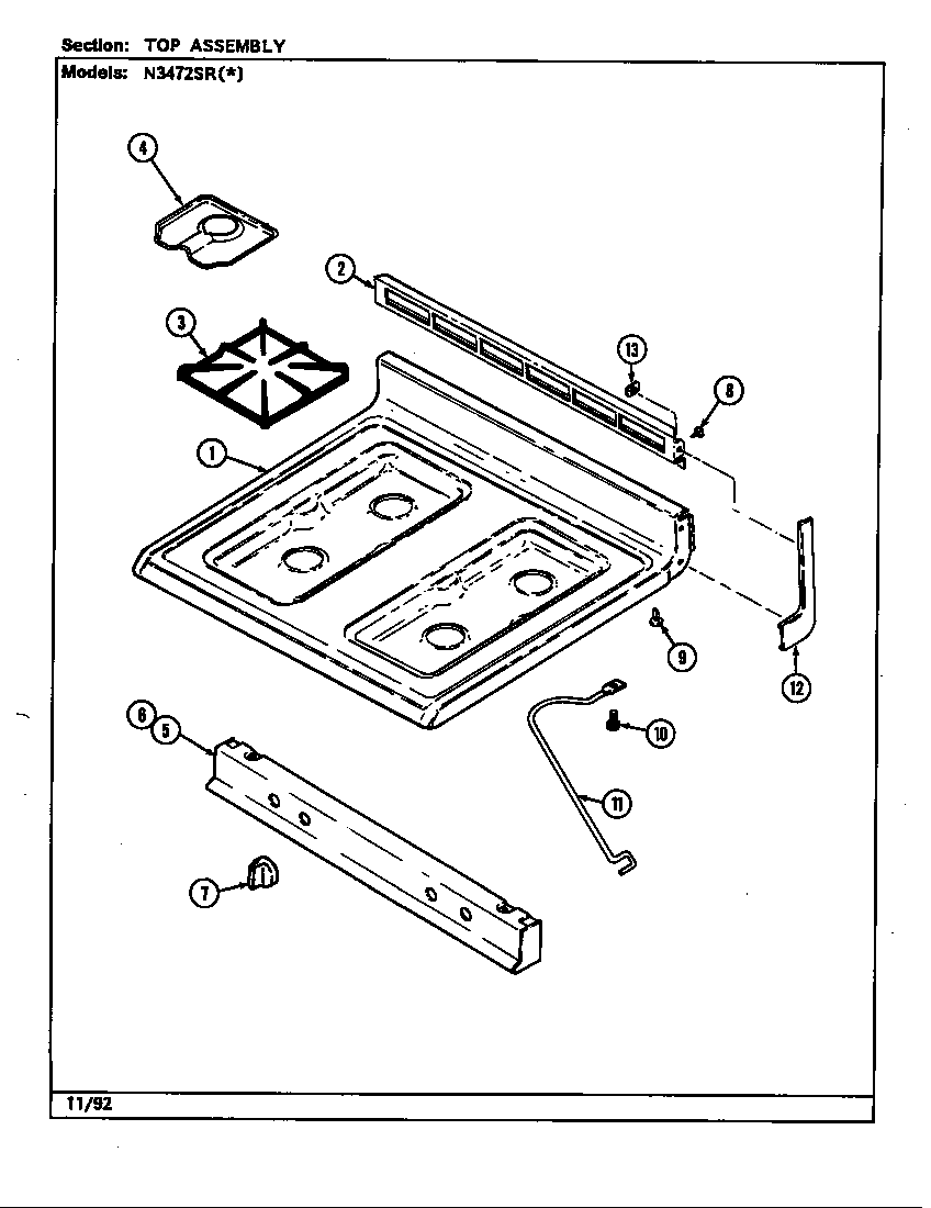 Top assembly