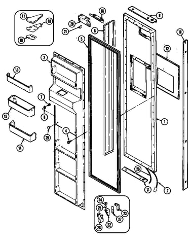 Freezer door