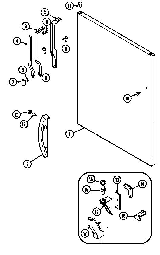 Fresh food outer door