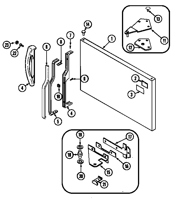 Freezer outer door