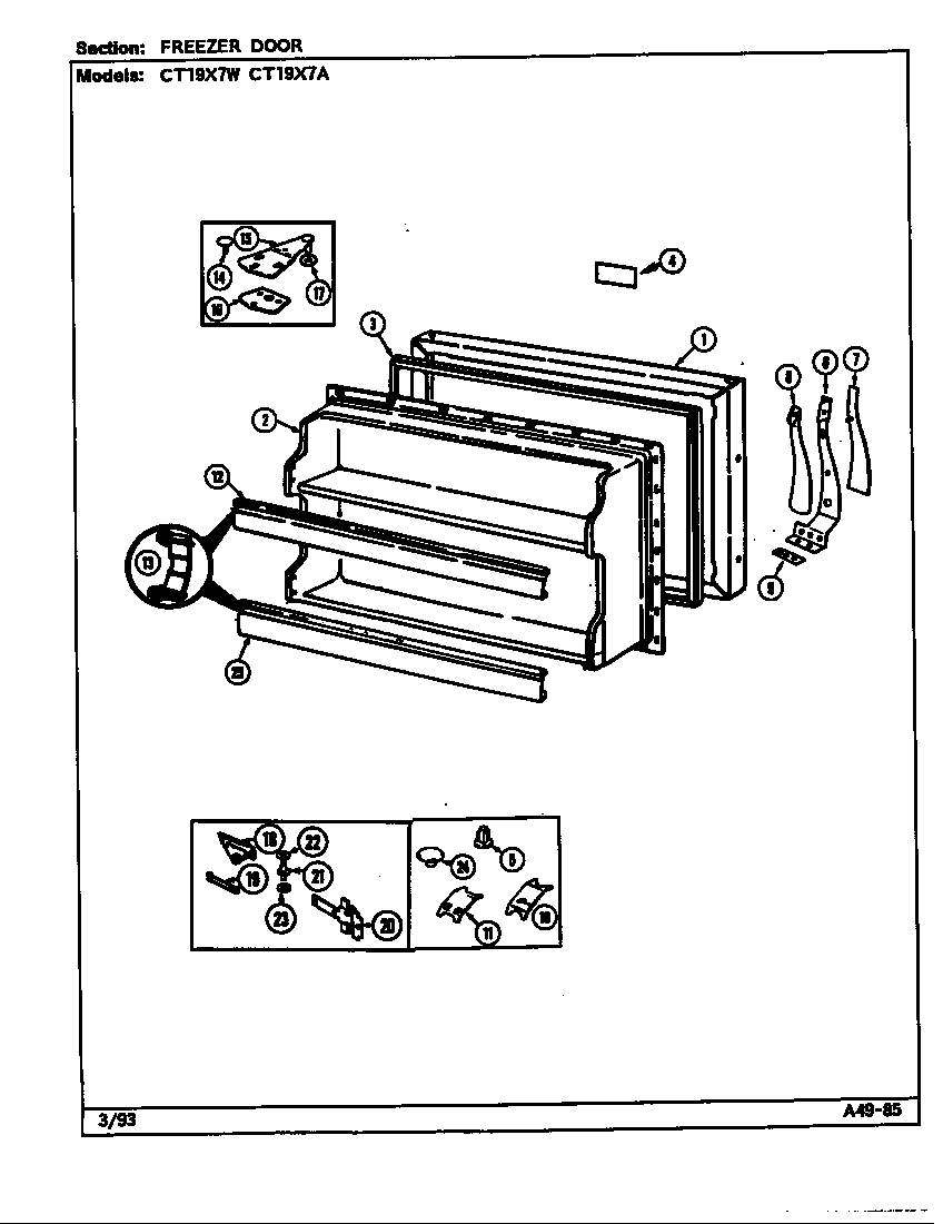 Freezer door