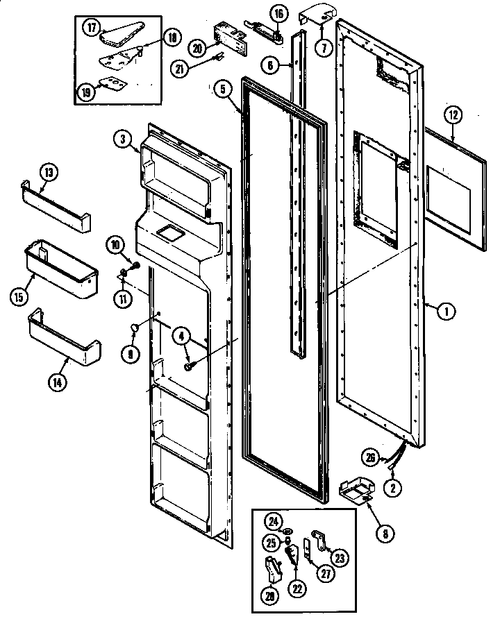 Freezer door