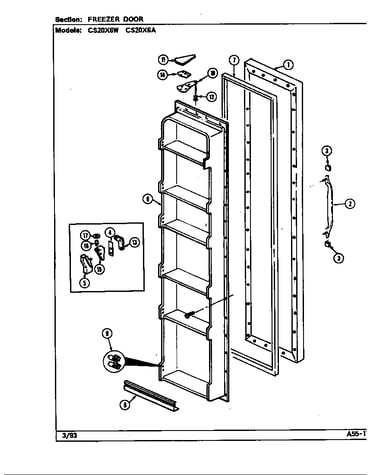 Freezer door
