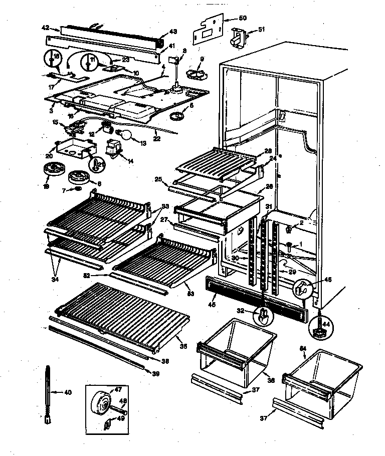 FRESH FOOD COMPARTMENT (RB17HA-2A/9B48A) (RB17KA-2A/AG31A) (RB17KA-2A/AG31B) (RB17KA-2A/BG31A) (RB17KA-2AF/AG33A)