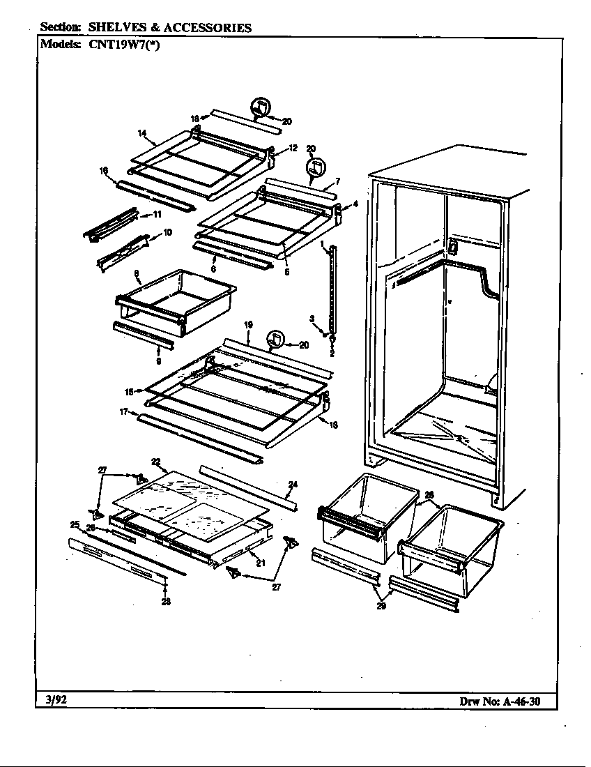 Shelves & accessories (cnt19w7/cc53a) (cnt19w7a/cc56a)